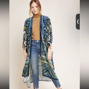 Aratta Silent Journey x Anthropologie Luca Burnout Velvet Kimono
